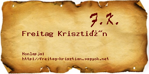 Freitag Krisztián névjegykártya